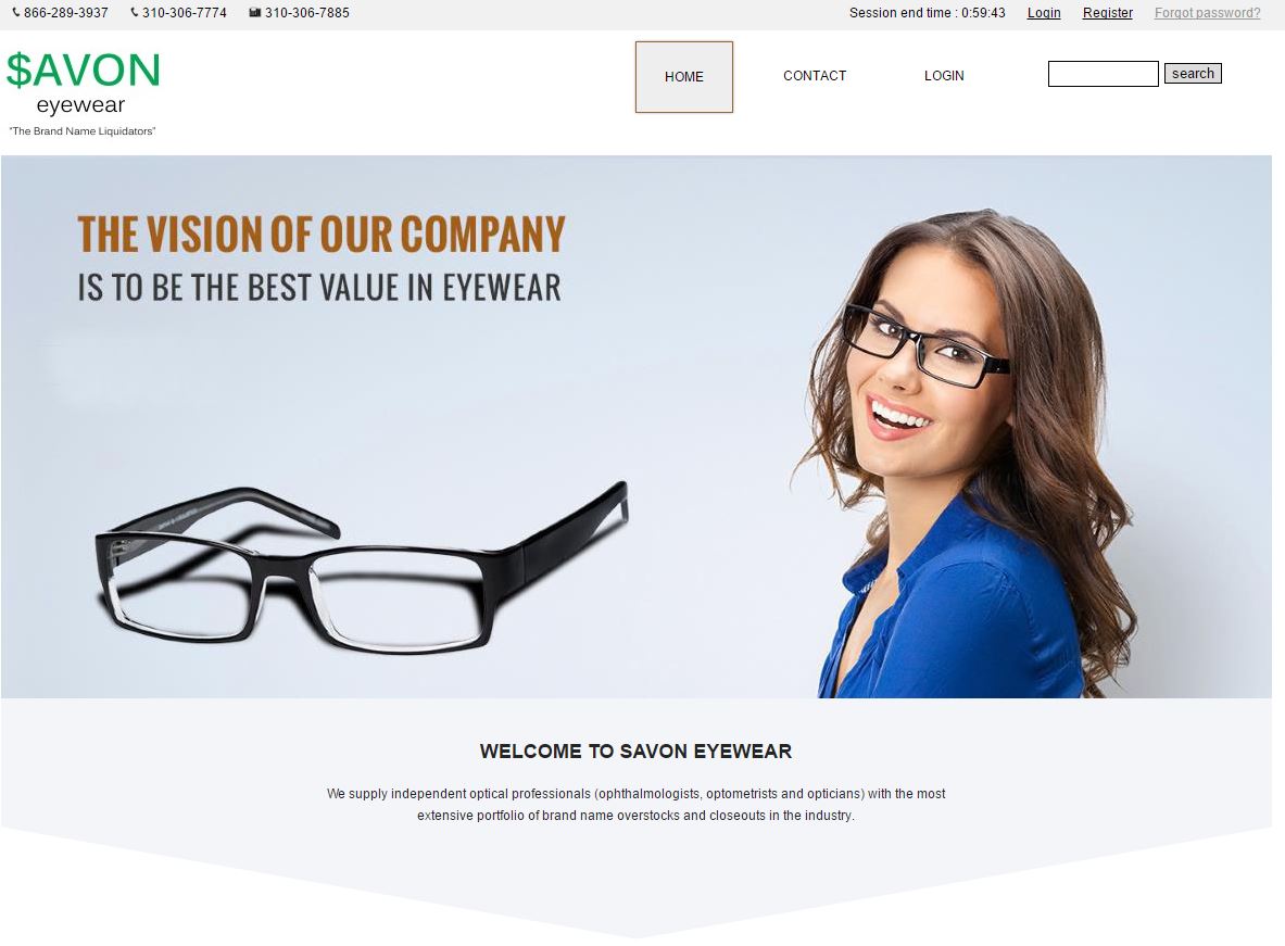 Savoneyewear website 2016