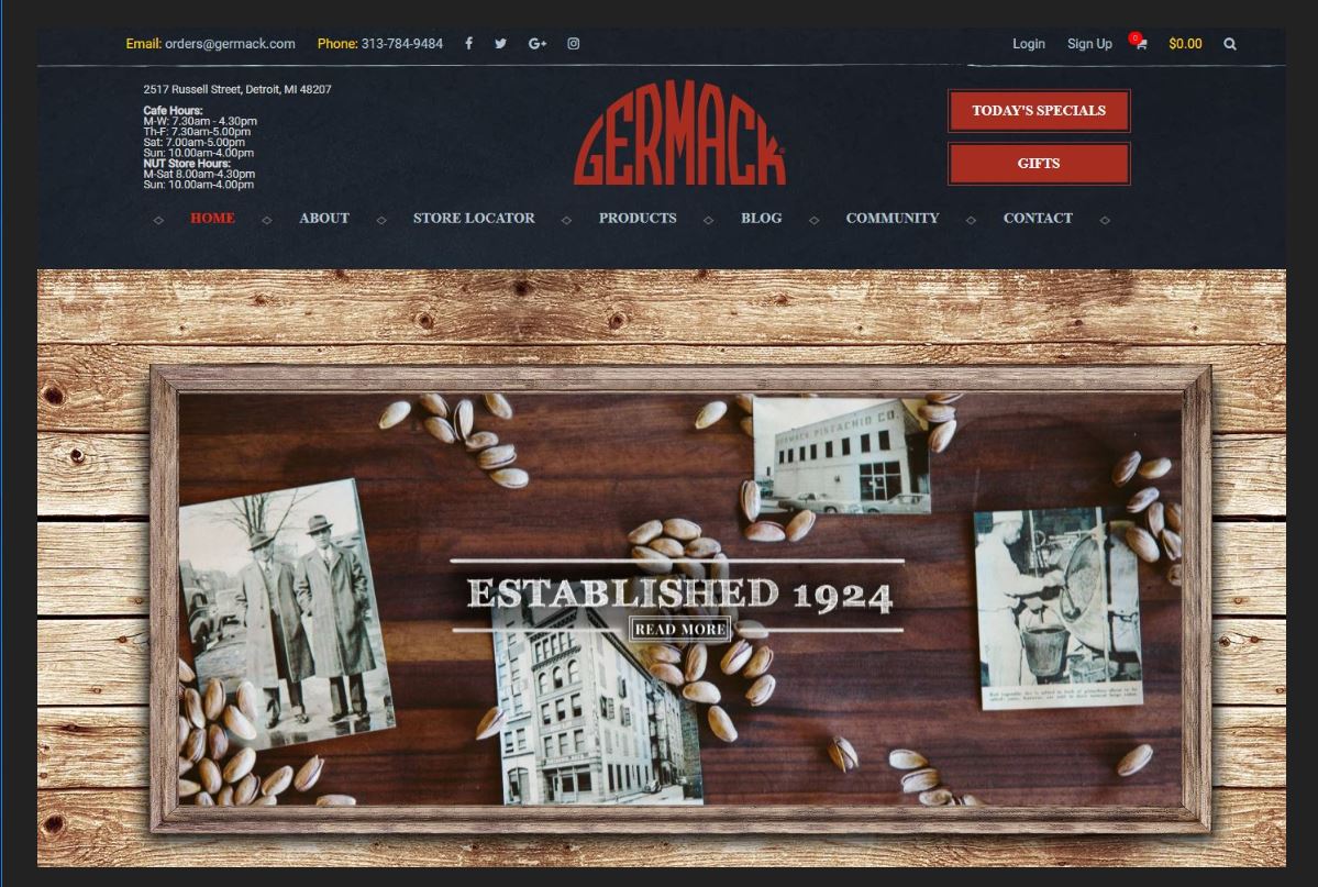 OMA Comp Germack website design