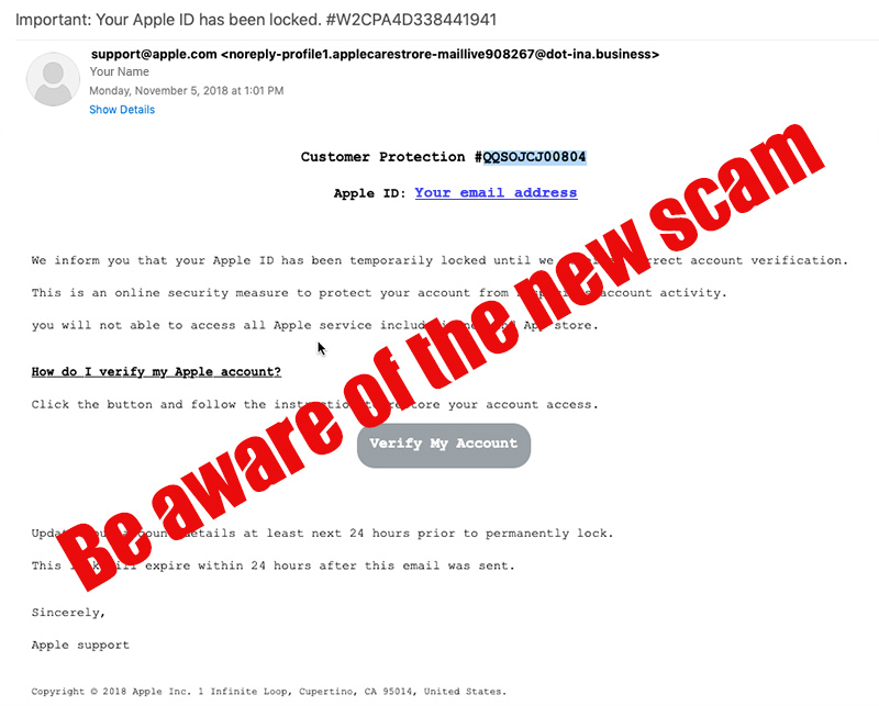 OMA Comp Scam Alert