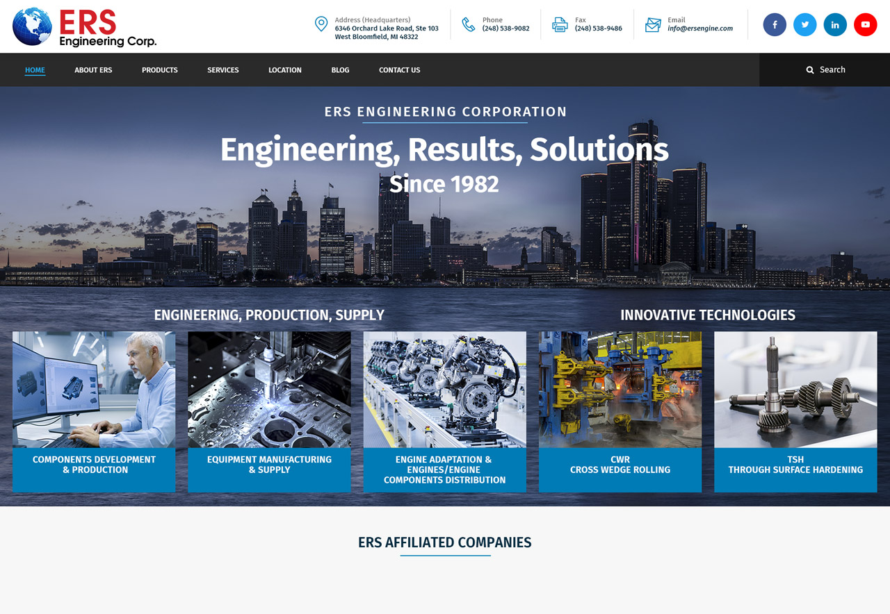 OMA Comp Designed a Web ERS Engineering Corporation