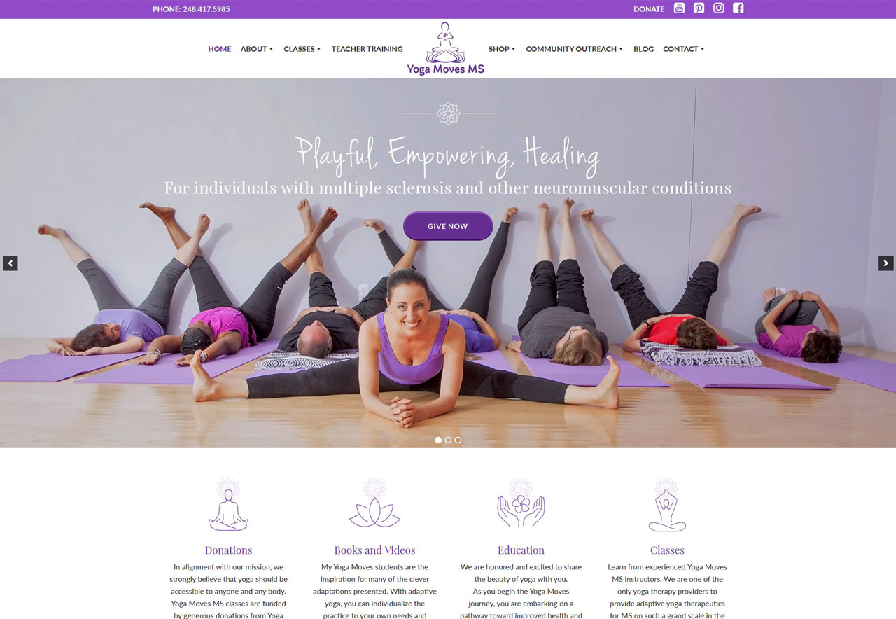 OMA Comp Designed a Web For Yoga Moves MS